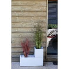 VERVELEY EDA PLASTIQUE Jardiniere Graphit Up, 57 L, Rozmery 79,5 x 29,5 x 29,5 cm, Vápenná biela