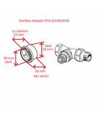 DANFOSS Danfoss Adaptér RTD (014G0253)