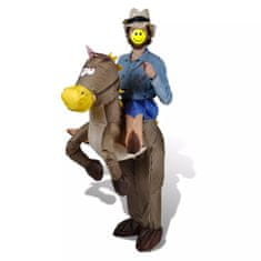 Vidaxl Nafukovací kostým kovboja a koňa