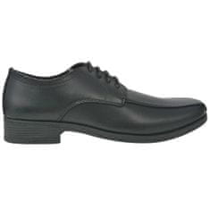 Vidaxl Pánske šnurovacie topánky, čierne, veľkosť 40, PU koža