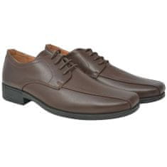 Vidaxl Pánske šnurovacie topánky, hnedé, veľkosť 40, PU koža