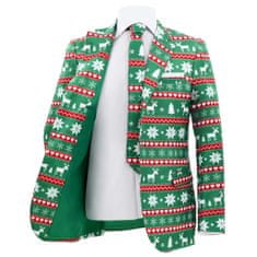 Vidaxl 2-dielny pánsky vianočný kostým s kravatou veľkosť 54 sviatočný zelený