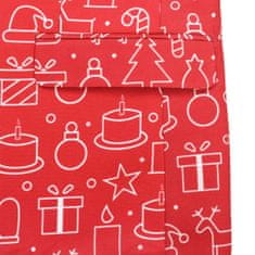 Vidaxl 2-dielny pánsky vianočný kostým s kravatou veľkosť 48 červený s darčekmi