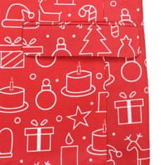 Vidaxl 2-dielny pánsky vianočný kostým s kravatou veľkosť 50 červený s darčekmi