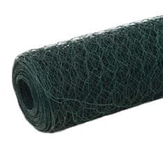 Vidaxl Drôtené pletivo oceľ potiahnutá PVC 25x1,5 m zelené