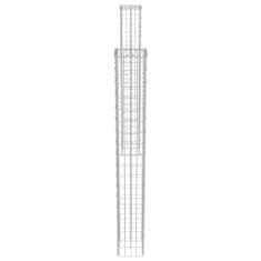 Vidaxl Gabiónový plot s 2 stĺpikmi, pozinkovaná oceľ a PVC 180x180 cm