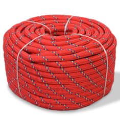 Vidaxl Lodné polypropylénové lano 6 mm 500 m červené