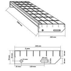 Vidaxl Schodiskové stupne 4 ks 1000x240 mm zváraná pozinkovaná oceľ