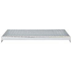 Vidaxl Schodiskové stupne 4 ks 900x240 mm lisovaná pozinkovaná oceľ