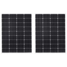 Vidaxl Solárne panely 2 ks hliník a bezpečnostné sklo 100 W monokryštalický