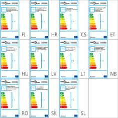 Vidaxl Stropná lampa so sklenenými tienidlami na zvlnenej koľajnici na 3 žiarovky E14