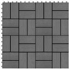 Vidaxl Podlahové dlaždice z WPC 11 ks 30x30 cm 1 m2 šedé