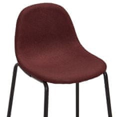 Vidaxl Barové stoličky 2 ks, vínovo červené, látka