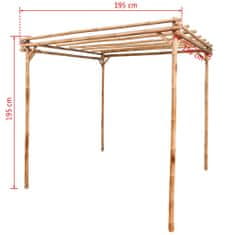 Vidaxl Bambusová pergola, 195x195x195 cm