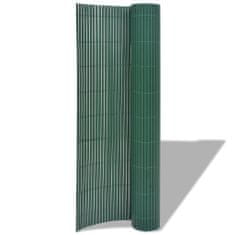 Vidaxl Obojstranný záhradný plot, PVC 150x500 cm, zelený