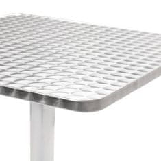 Petromila vidaXL Záhradný stôl, strieborný 60x60x70 cm, hliník