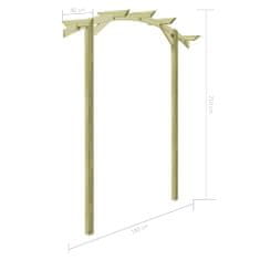 Petromila vidaXL Záhradná pergola, impregnovaná borovica 180x210x40 cm