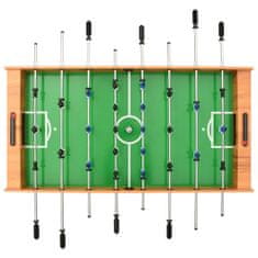 Vidaxl Skladací stolný futbal bledohnedý 121x61x80 cm