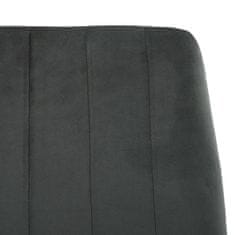 Vidaxl Jedálenské stoličky 2 ks, sivé, zamat
