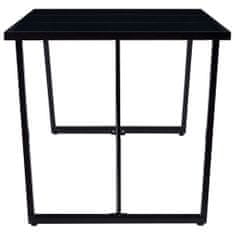 Vidaxl Jedálenský stôl, čierny 180x90x75 cm, tvrdené sklo