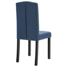 Vidaxl Jedálenské stoličky 2 ks, modré, látka
