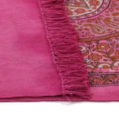 Vidaxl Kilim bavlnený koberec so vzormi 160x230 cm fuchsia