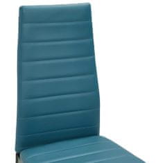 Vidaxl Jedálenské stoličky 4 ks, morská modrá, umelá koža