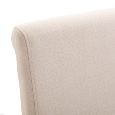 Vidaxl Jedálenské stoličky 6 ks krémové látkové