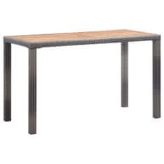 Vidaxl Záhradný stôl, antracitovo hnedý 123x60x74 cm, akáciový masív
