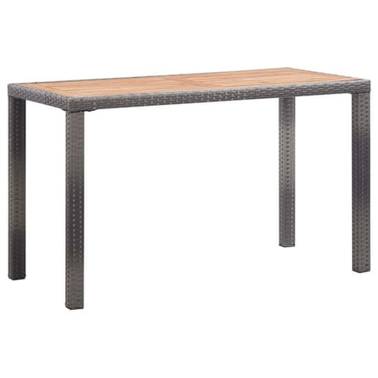 Petromila vidaXL Záhradný stôl, antracitovo hnedý 123x60x74 cm, akáciový masív