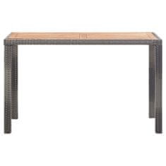 Petromila vidaXL Záhradný stôl, antracitovo hnedý 123x60x74 cm, akáciový masív