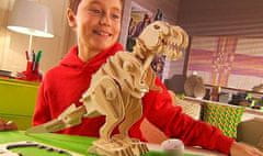 Robotime Robotime 3D dřevěné puzzle Tyrannosaurus Rex chodící se zvuky 85 dílků