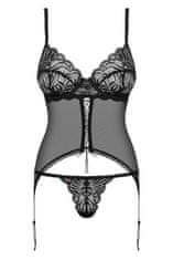 Obsessive Dámsky erotický korzet Contica corset, čierna, S/M