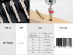 Kreator KRT061600 - 5 ks vyťahovačov skrutiek