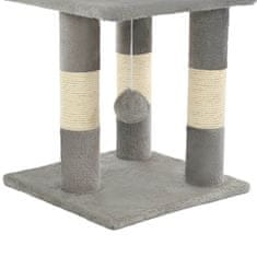 Vidaxl Škrabadlo pre mačky so sisalovými stĺpikmi 65 cm sivé