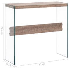 Vidaxl Konzolový stolík farba duba 82x29x75,5 cm MDF