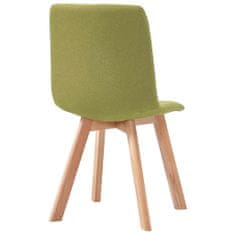 Vidaxl Jedálenské stoličky 4 ks, zelené, látka