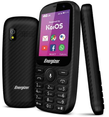 Energizer Energy E241S, inteligentný tlačidlový telefón, tlačidlový smartphone, malý smartphone, dlhá výdrž