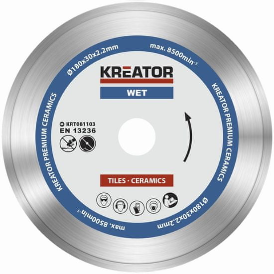 Kreator KRT081103 - Diamantový kotúč celoobvodový 180mm PREMIUM