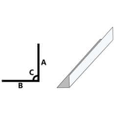 Vidaxl Lišty v tvare L 90° 5 ks, hliník, biele 170 cm, 100x100 mm