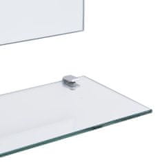 Vidaxl Nástenné zrkadlo s poličkou 50x60 cm, tvrdené sklo