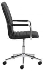 Design Scandinavia Kancelárska stolička Winslow, koža, čierna