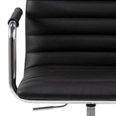 Design Scandinavia Kancelárska stolička Winslow, koža, čierna