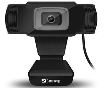 kompaktná webová kamera Sandberg Webcam Saver (333-95) 0,3 megapixelov 30 snímkov za sekundu skype messenger usb 2.0 windows xp vista 7 8 8.1 10 nožička pre postavenie na stôl mikrofon s vyššou hlasovou kvalitou