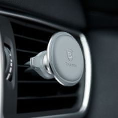 BASEUS Magnetic Air Vent magnetický držiak na mobil do auta, strieborný