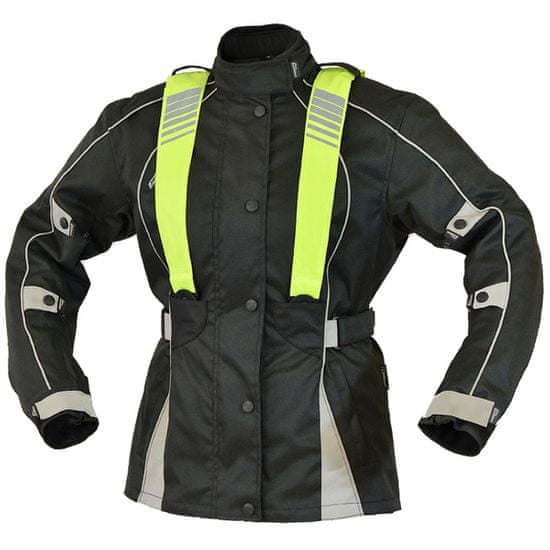 Cappa Racing Bunda moto dámská CORDURA textilní čená/šedá