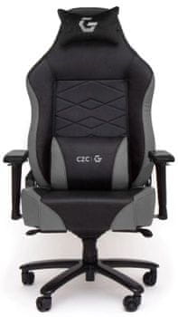 CZC Bastion GX600G doublewheel pogumované kolieska nastaviteľná výška sedacej plochy ergonomické tvarovanie a polstrovanie