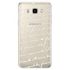 iSaprio Silikónové puzdro - Handwriting 01 - white pre Samsung Galaxy J5 (2016)