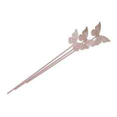 Ashleigh & Burwood Tyčinky do difuzéra, polyester, ružové s motýľom, 3 ks, dĺžka 28 cm
