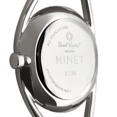 MINET Strieborné dámske hodinky ICON PEARL MESH